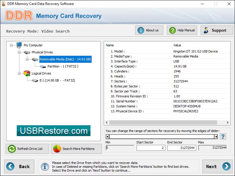 Windows 7 Memory Card Restore Software 5.3.1.2 full
