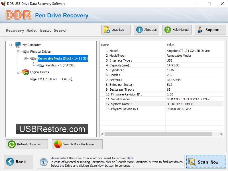 USB Restore Software 5.3.1.2